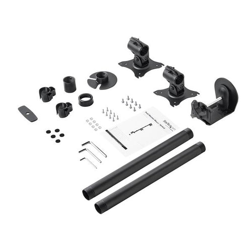 Dual Monitor Desk Mount Vertical Steel Clamp for 27 Inch Screens