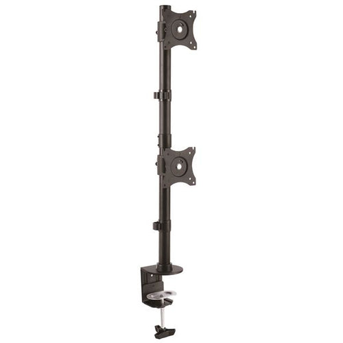 Dual Monitor Desk Mount Vertical Steel Clamp for 27 Inch Screens