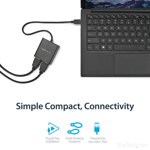 USB Graphics Adapter StarTech.com MSTCDP122HD Dual HDMI 4K 30Hz USB-C