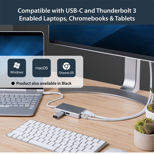 USB-C Multiport Adapter StarTech DKT30CHPDW 4K HDMI 60W Power Delivery