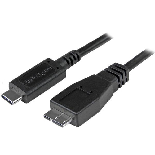 USB 3.1 USB-C to Micro-B Cable 0.5m Male/Male Black
