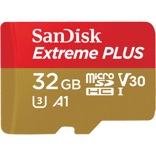 MicroSD Card SanDisk Extreme Plus 32GB UHS-I 100MB/s Waterproof - SDSQXBG-032G-GN6MA