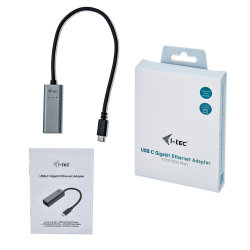 USB-C Gigabit Ethernet Adapter i-tec Metal 1000 Mbit/s Wired Networking