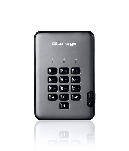 External Hard Drive iStorage diskAshur PRO2 5TB FIPS 140-2 AES-XTS Encryption PIN Protected