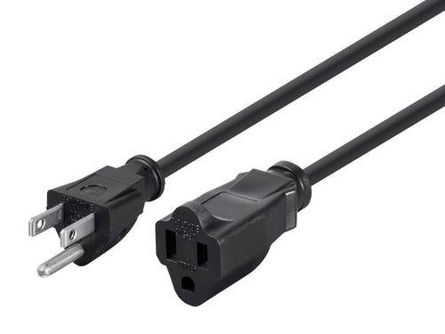 Monoprice 0.3m NEMA 5-15P to NEMA 5-15R Power Cable 125V 13A