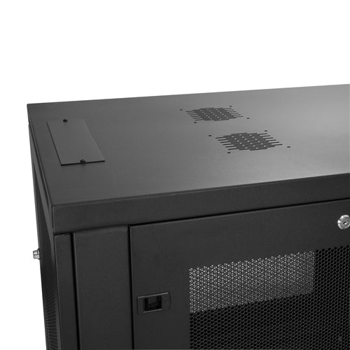12U Server Rack Cabinet Lockable 4-Post Freestanding Casters