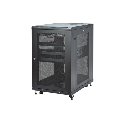 Rack Cabinet StarTech.com RK1833BKM 18U 450kg 29in Mounting Depth Enclosed - RK1833BKM