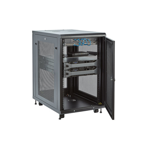 Rack Cabinet StarTech.com RK1833BKM 18U 450kg 29in Mounting Depth Enclosed - RK1833BKM