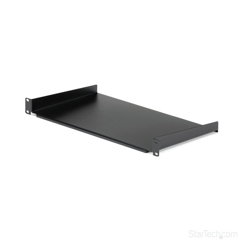 StarTech.com 1U Fixed Rack Mount Shelf - 10in Deep, 44lbs Capacity, Black