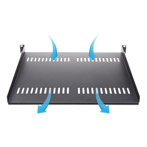 StarTech.com 1U Rack Shelf - Vented Steel Tray for 19" Network Equipment - 44lb Capacity