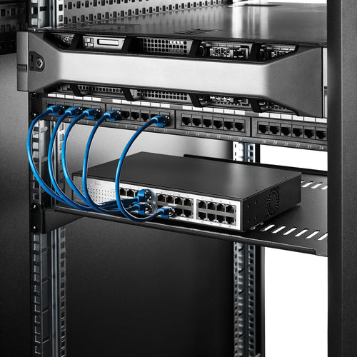 StarTech.com 1U Rack Shelf - Vented Steel Tray for 19" Network Equipment - 44lb Capacity