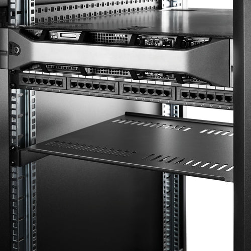 StarTech.com 1U Rack Shelf - Vented Steel Tray for 19" Network Equipment - 44lb Capacity
