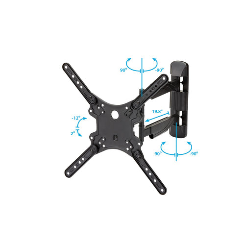 Full Motion TV Wall Mount 32-55 Inch VESA 400x400mm Adjustable Tilt Swivel Arm Bracket