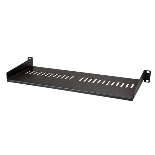 StarTech.com 1U Vented Rack Mount Shelf - 44lb Capacity, Heavy Duty Steel, Black