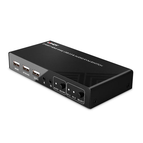 HDMI 4K60 KVM Switch 2 Port USB Audio 4096 x 2160