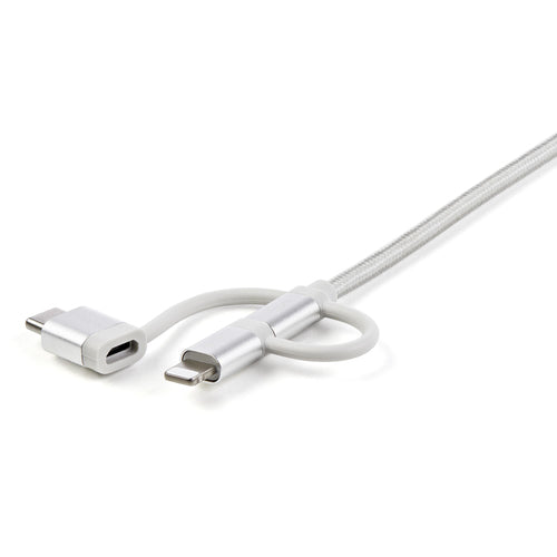 USB Cable StarTech.com LTCUB1MGR 1m Multi Charging 3-in-1 USB A Micro-USB B USB-C - LTCUB1MGR