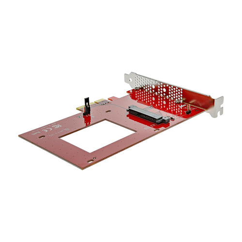 StarTech.com U.2 to PCIe Adapter - SFF-8639, x4 PCI Express 4.0, Red