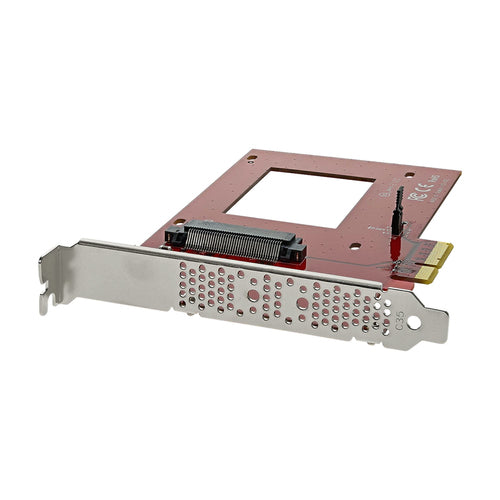 StarTech.com U.2 to PCIe Adapter - SFF-8639, x4 PCI Express 4.0, Red