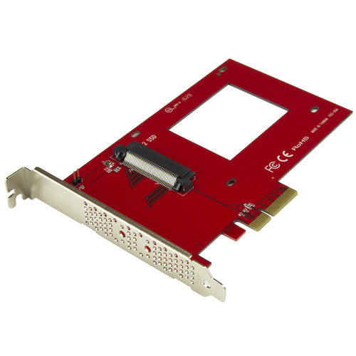 StarTech.com U.2 to PCIe Adapter - SFF-8639, x4 PCI Express 4.0, Red