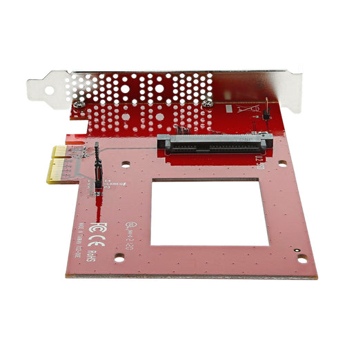 StarTech.com U.2 to PCIe Adapter - SFF-8639, x4 PCI Express 4.0, Red
