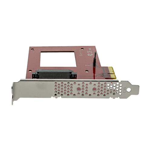 StarTech.com U.2 to PCIe Adapter - SFF-8639, x4 PCI Express 4.0, Red