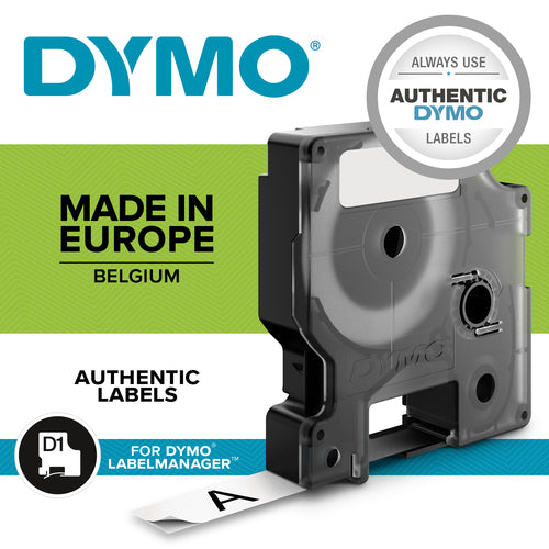 DYMO D1 Standard - Black on Blue - 12mm label-making tape
