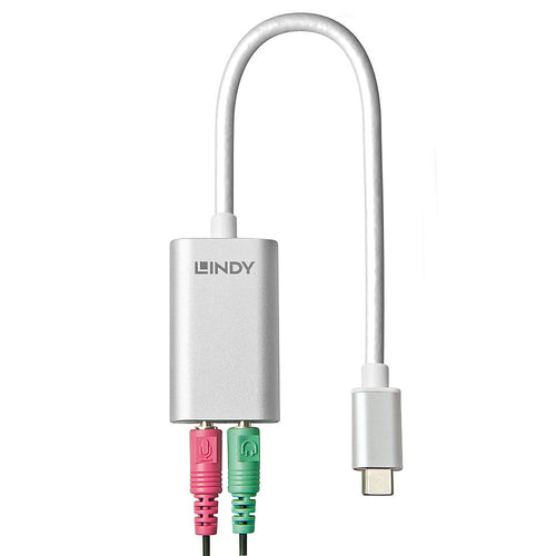 Audio Converter Lindy USB Type C to 3.5mm Male-Female - 42711