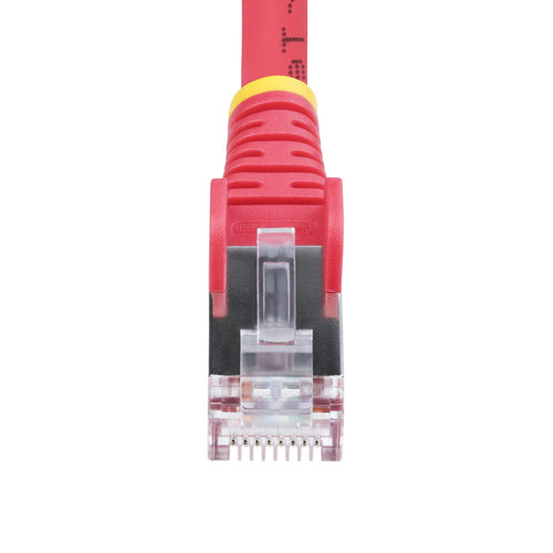 CAT6a Ethernet Cable StarTech 1ft Red 10GbE 100W PoE++ Snagless