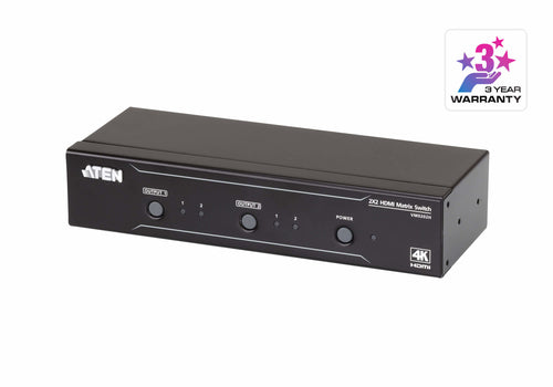 KVM Switch ATEN VM0202H 4K Resolution Rack-Mountable