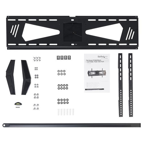 Low-Profile Fixed TV Wall Mount for 37 to 75 Inch TVs - Black