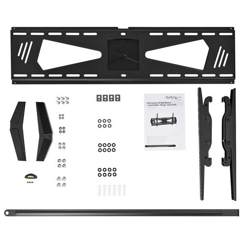 Low-Profile TV Wall Mount Tilting 75 Inch Steel Black 300x200mm 800x400mm