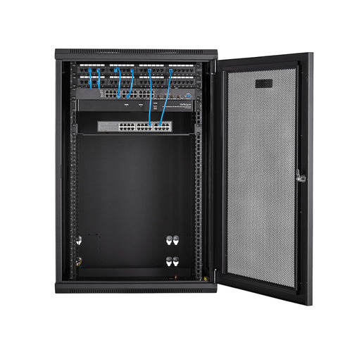 Rack Cabinet StarTech.com RK1820WALHM 18U 90 kg Wall-Mounted Server Rack - RK1820WALHM