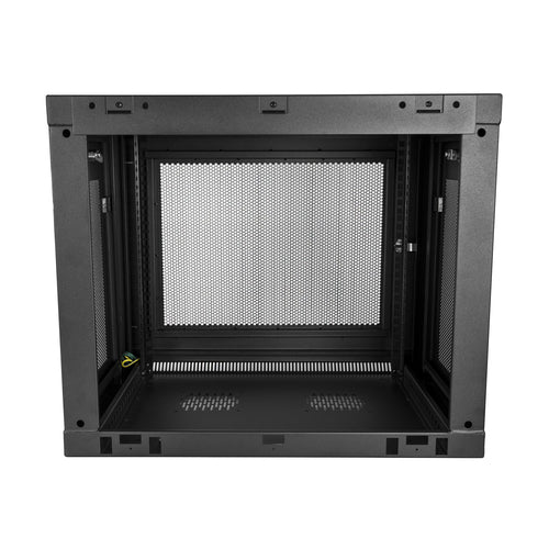9U Wall-Mounted Network Cabinet 2-Post Rack StarTech.com 90kg Load Key Lock Cable Management