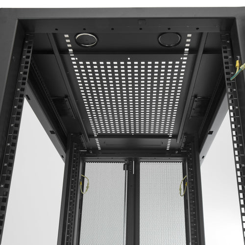 Server Rack Cabinet StarTech 25U 4-Post Lockable Adjustable Caster Wheels 1500kg