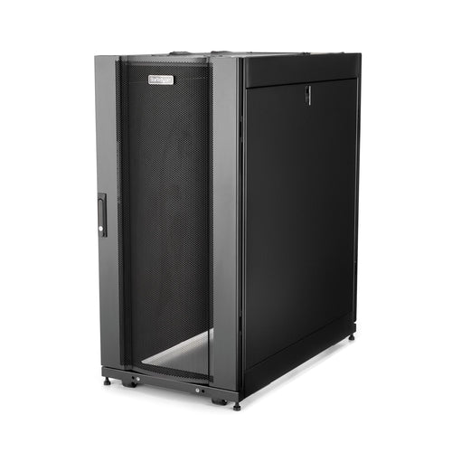 Server Rack Cabinet StarTech 25U 4-Post Lockable Adjustable Caster Wheels 1500kg