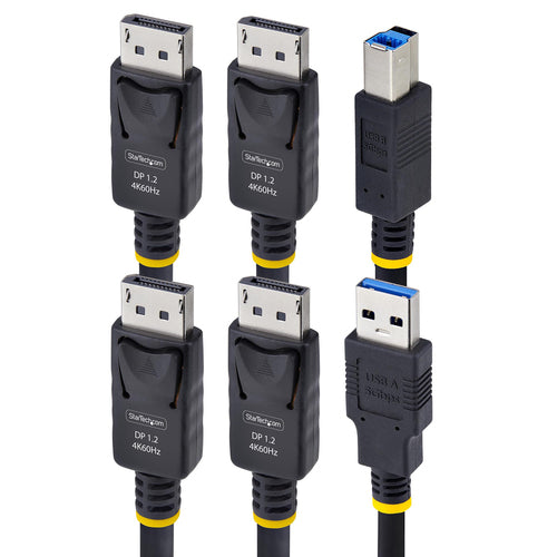 KVM Cable StarTech DDU1226 6ft Dual-DisplayPort USB 5Gbps 4K 60Hz - DDU1226-KVM-CABLE