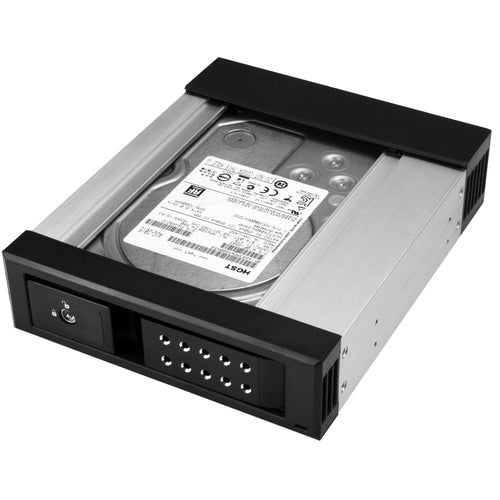 StarTech HSB1SATSASBA Hot Swap Drive Bay Panel - 5.25" to 3.5" Aluminum Storage Solution