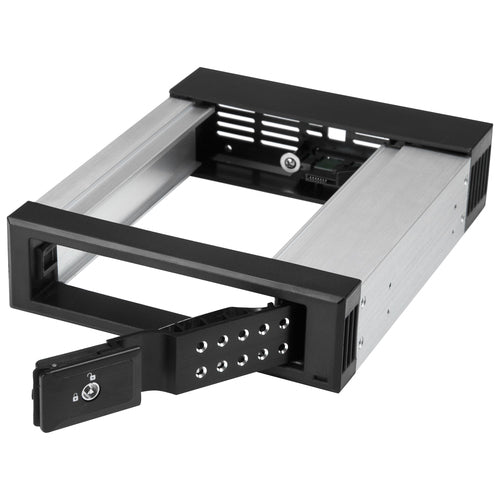 StarTech HSB1SATSASBA Hot Swap Drive Bay Panel - 5.25" to 3.5" Aluminum Storage Solution