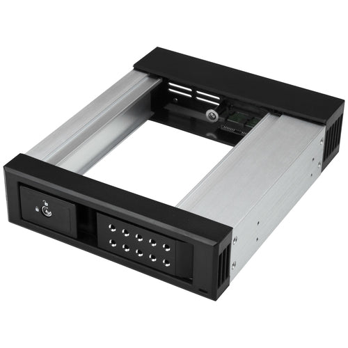 StarTech HSB1SATSASBA Hot Swap Drive Bay Panel - 5.25" to 3.5" Aluminum Storage Solution