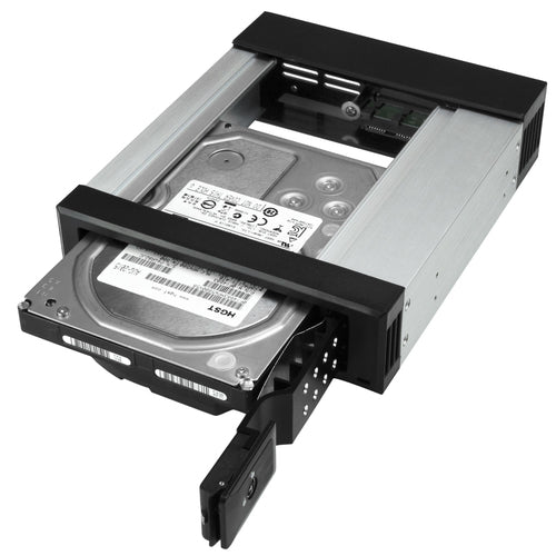 StarTech HSB1SATSASBA Hot Swap Drive Bay Panel - 5.25" to 3.5" Aluminum Storage Solution