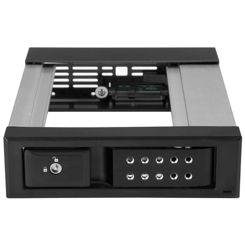 StarTech HSB1SATSASBA Hot Swap Drive Bay Panel - 5.25" to 3.5" Aluminum Storage Solution