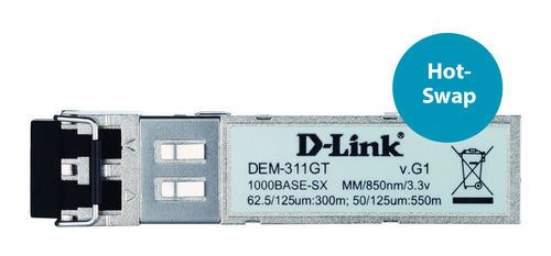 Network Transceiver D-Link DEM-311GT 1000BaseSX 550m Fiber Optic SFP - DEM-311GT