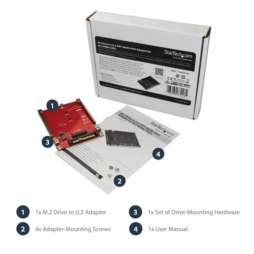 M.2 to U.2 Adapter StarTech U2M2E125 SFF-8639 PCIe NVMe