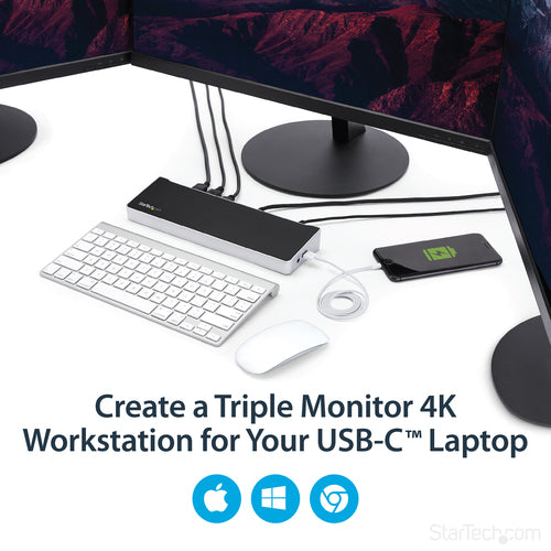 StarTech.com DK30CH2DPPD laptop dock/port replicator
