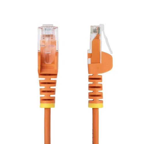 CAT6 Ethernet Cable 1ft Slim Snagless RJ45 100W PoE Orange