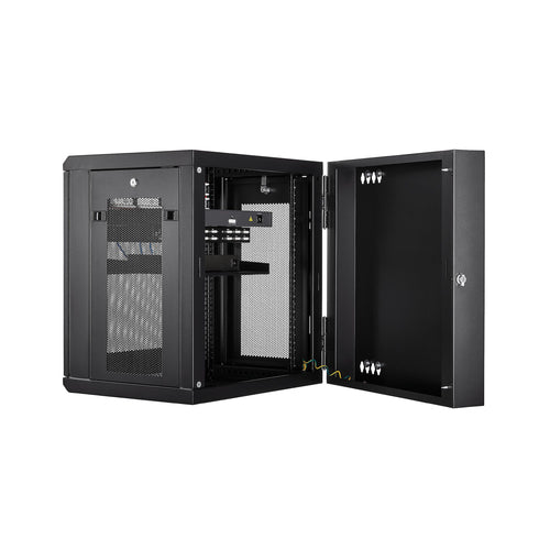 Rack Cabinet StarTech 4-Post 12U Wall Mount 90kg Key Lock - RK12WALHM