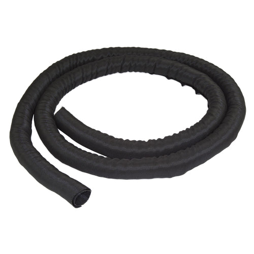 Cable Organizer Sleeve 6.5ft Flexible Coiled Black Polyester Durable