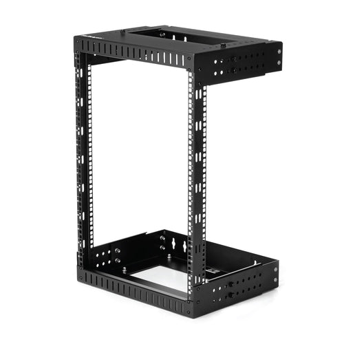 StarTech.com 15U Adjustable Depth Wall Mount Rack - Black Server Room Storage
