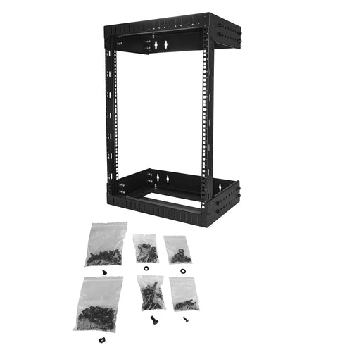 StarTech.com 15U Adjustable Depth Wall Mount Rack - Black Server Room Storage
