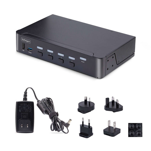 4-Port DisplayPort KVM Switch 8K 60Hz 4K 144Hz USB 3.0